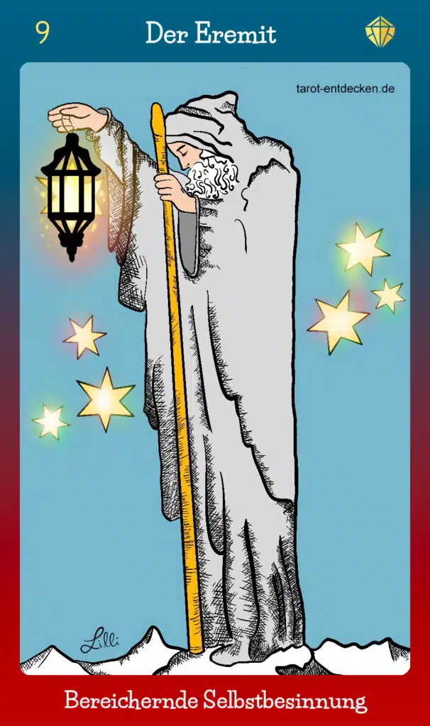 Tarotkarte "Der Eremit" im Tarot