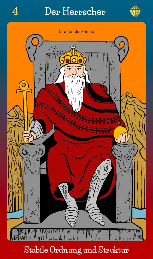 Tarotkarte "Der Herrscher" im Tarot