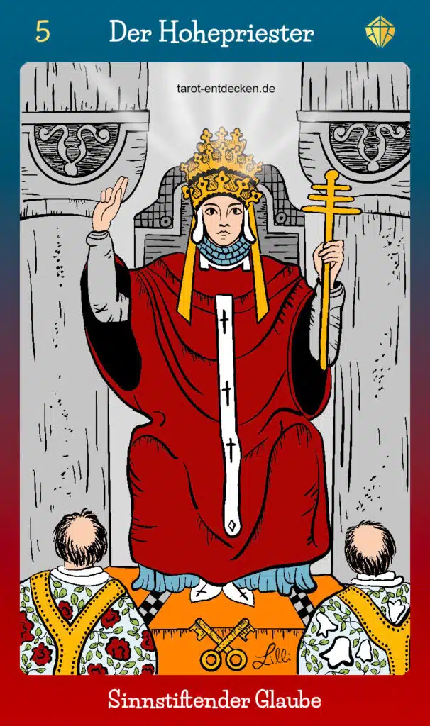 Tarotkarte "Der Hierophant" im Tarot