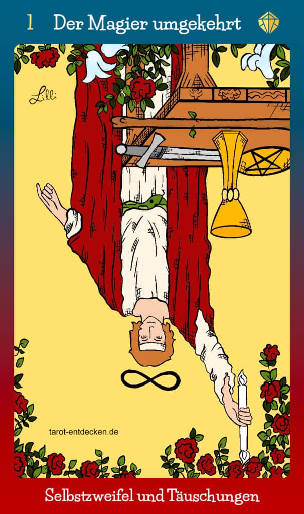 Bedeutung der Tarotkarte "Der Magier" umgekehrt